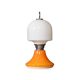 Vintage 20thc italian white & orange glass table lamp c.1970