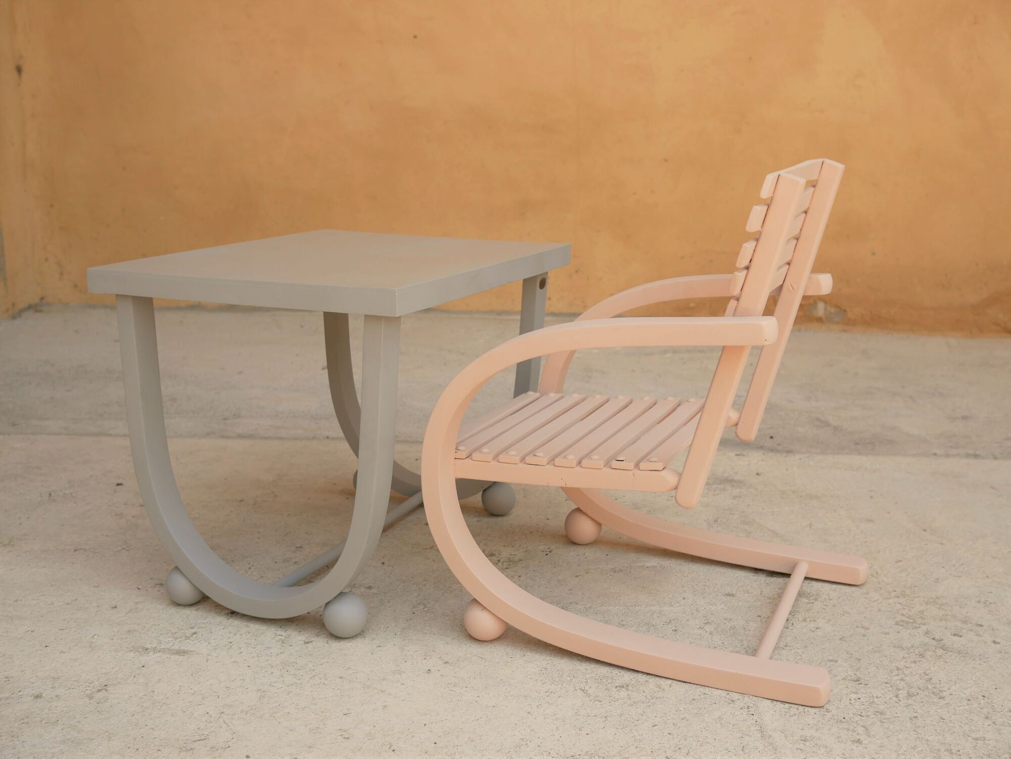 Vintage children's desk and chair for S.I.M.B.A.G. editions