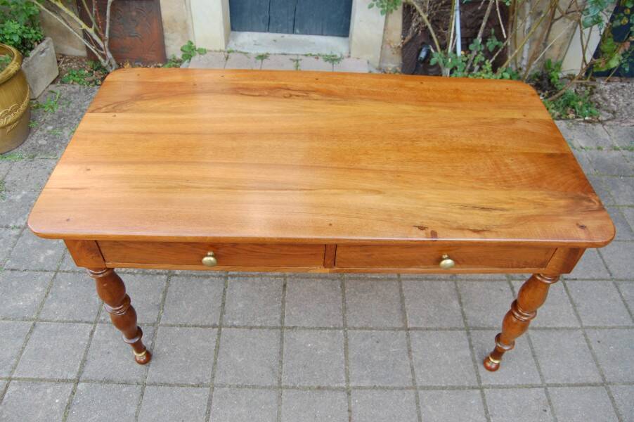 19th-century Louis Philippe walnut desk.