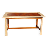 Rectangular exotic wood dining table