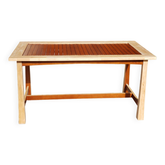 Rectangular exotic wood dining table