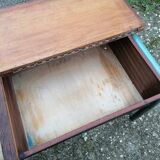 Vintage school desk coffee table with chests