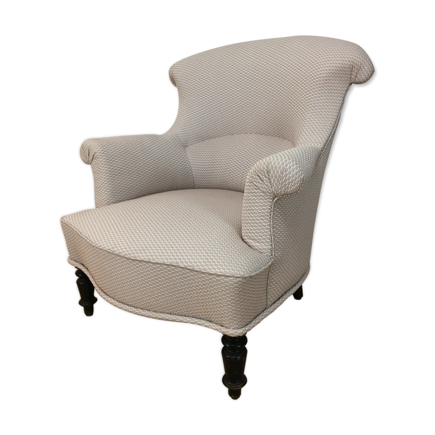 Napoleon III toad armchair forms lambrequin