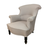 Fauteuil crapaud Napoléon III forme lambrequin