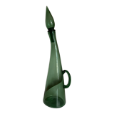 Carafe XXL in Empoli glass Italian work 1960