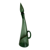Carafe XXL in Empoli glass Italian work 1960