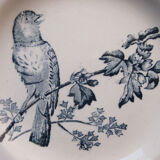 Dessert plate by Longwy model in blue