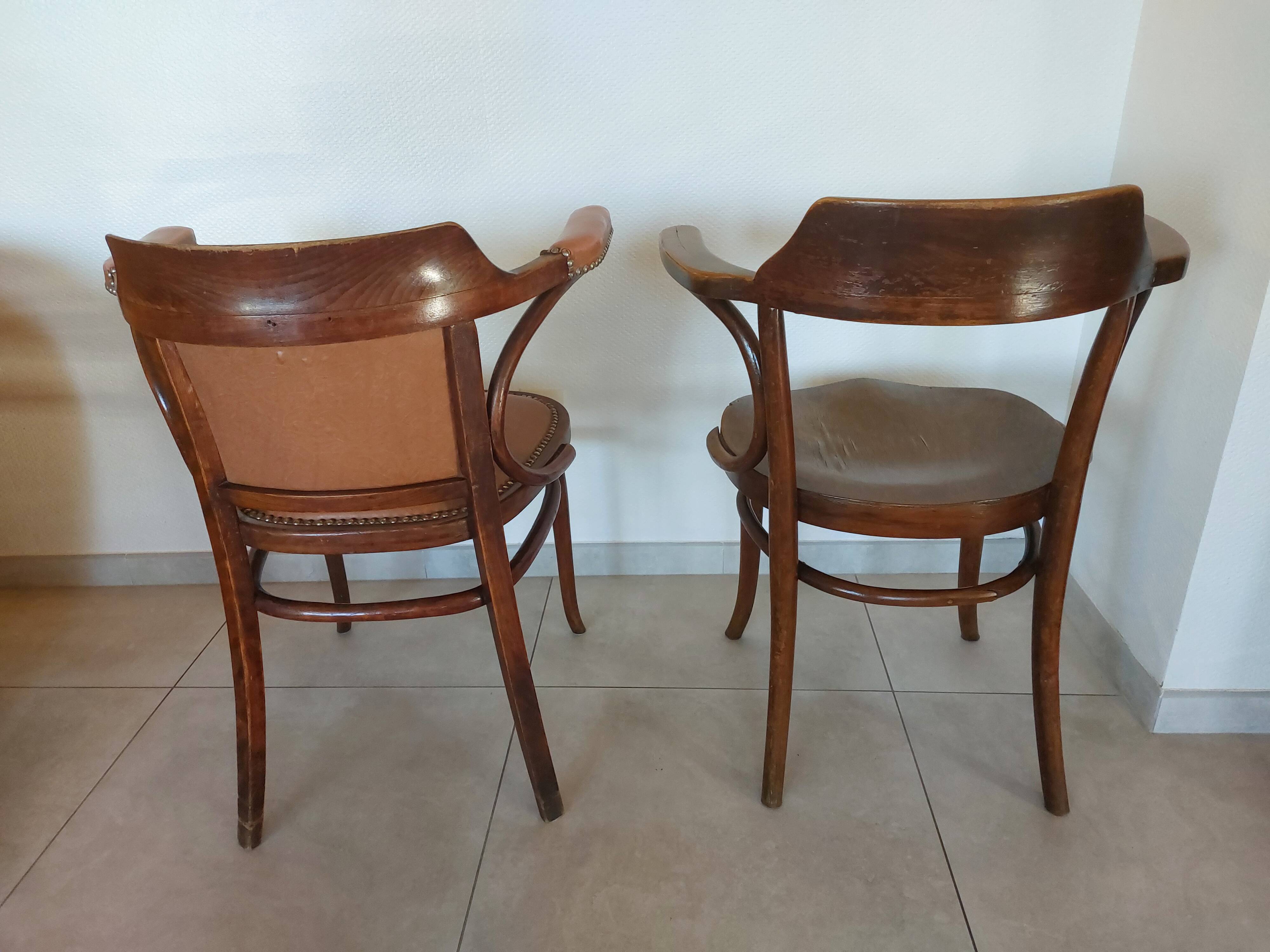 2 vintage Thonet armchairs
