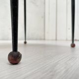 Suite of metal and glass nesting tables.