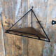 Black wrought iron corner shelf + vintage wooden top