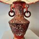 Expressive Fat-Lava vase lamp with dragon lampshade
