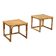 Vintage coffee tables in walnut and bamboo, Italian design 1970s-1980s.