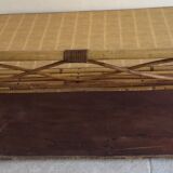 Vintage rattan and bamboo toy chest