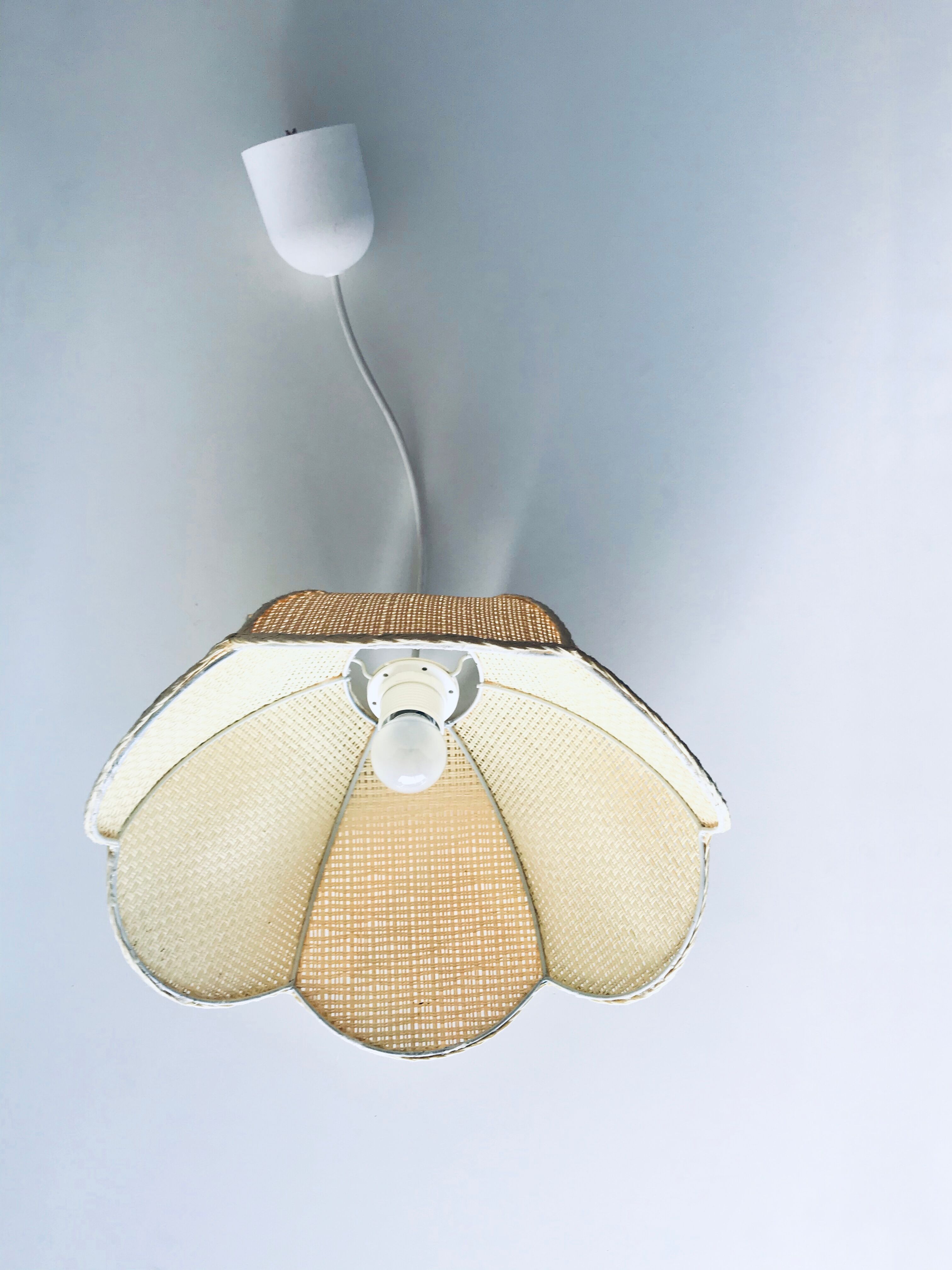 Bohemian suspension flower shape in raffia