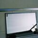 Miroir chrome et carrelage 46x31cm