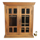 20th century solid walnut display case