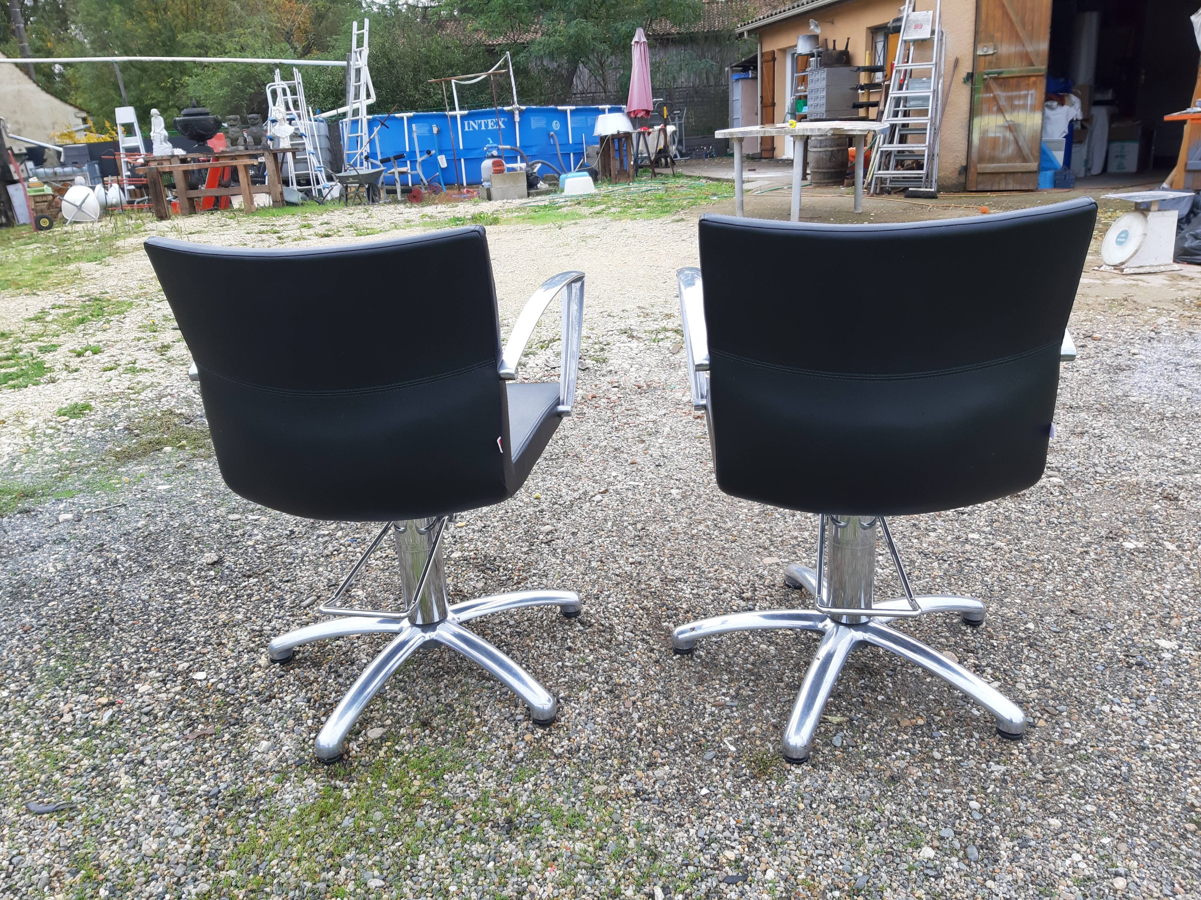 Pair of vintage hairdresser chairs