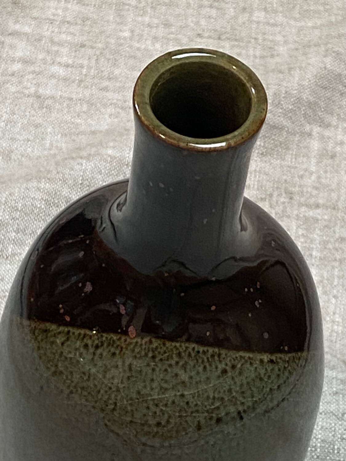 Glazed stoneware vase signed Charles Hair