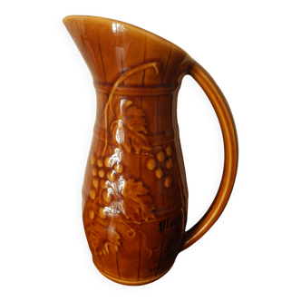 old pitcher Sarreguemines Plouzeau Chinon wine old french pitcher wine