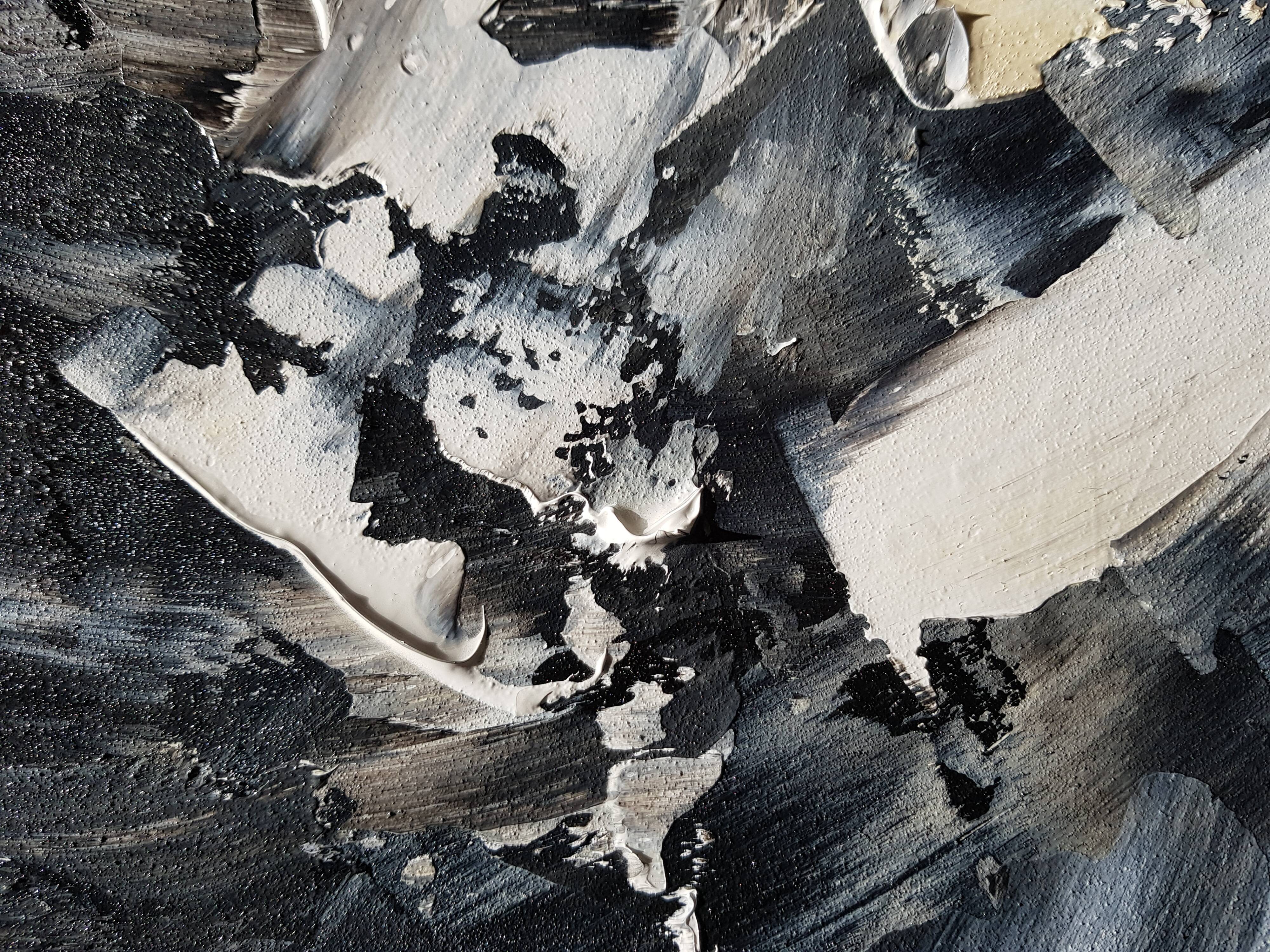 Tableau peinture abstrait "clandestin"
