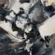 Tableau peinture abstrait "clandestin"