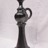 Grande aiguière / bougeoir, vase . céramique signée jean marais