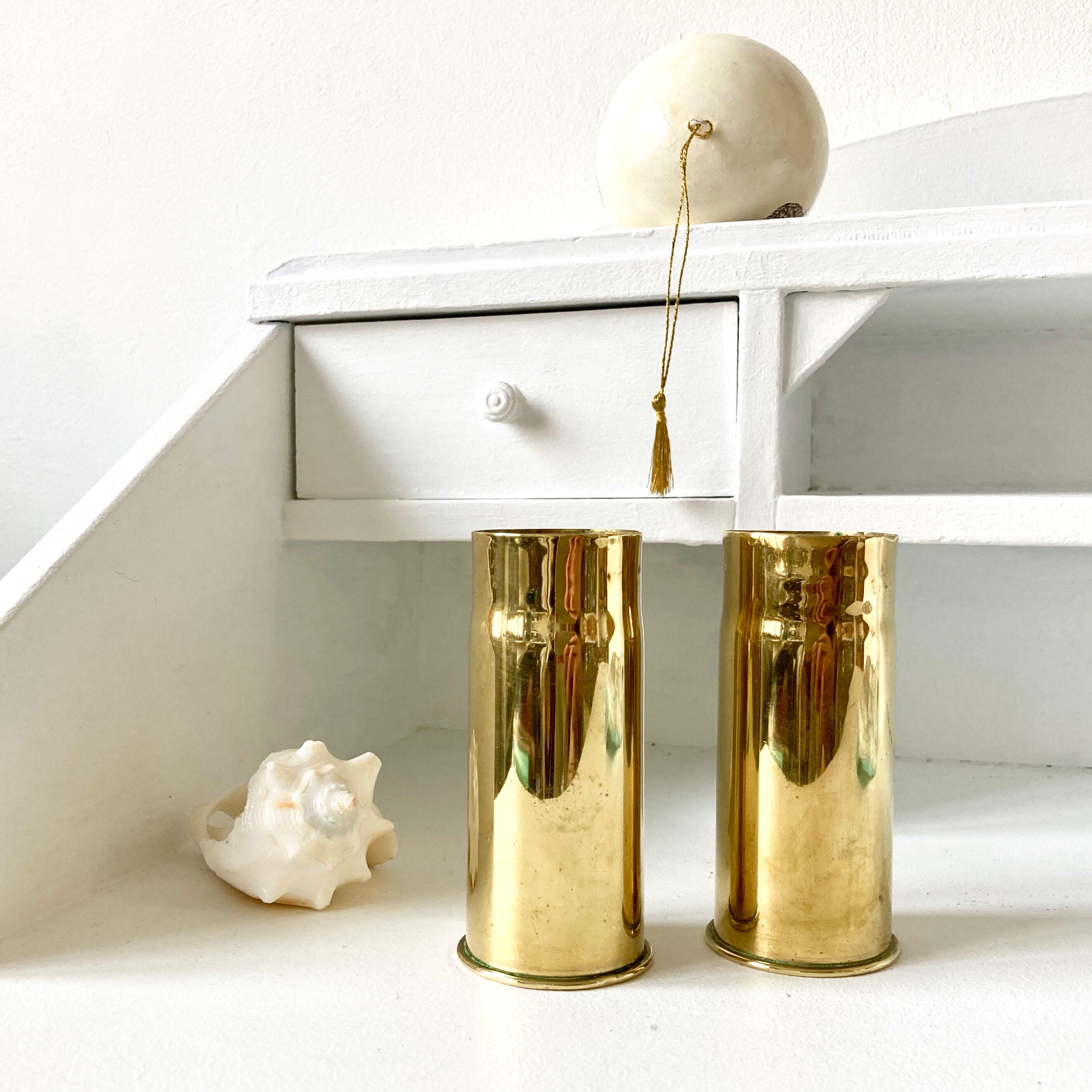 Pair of golden vases