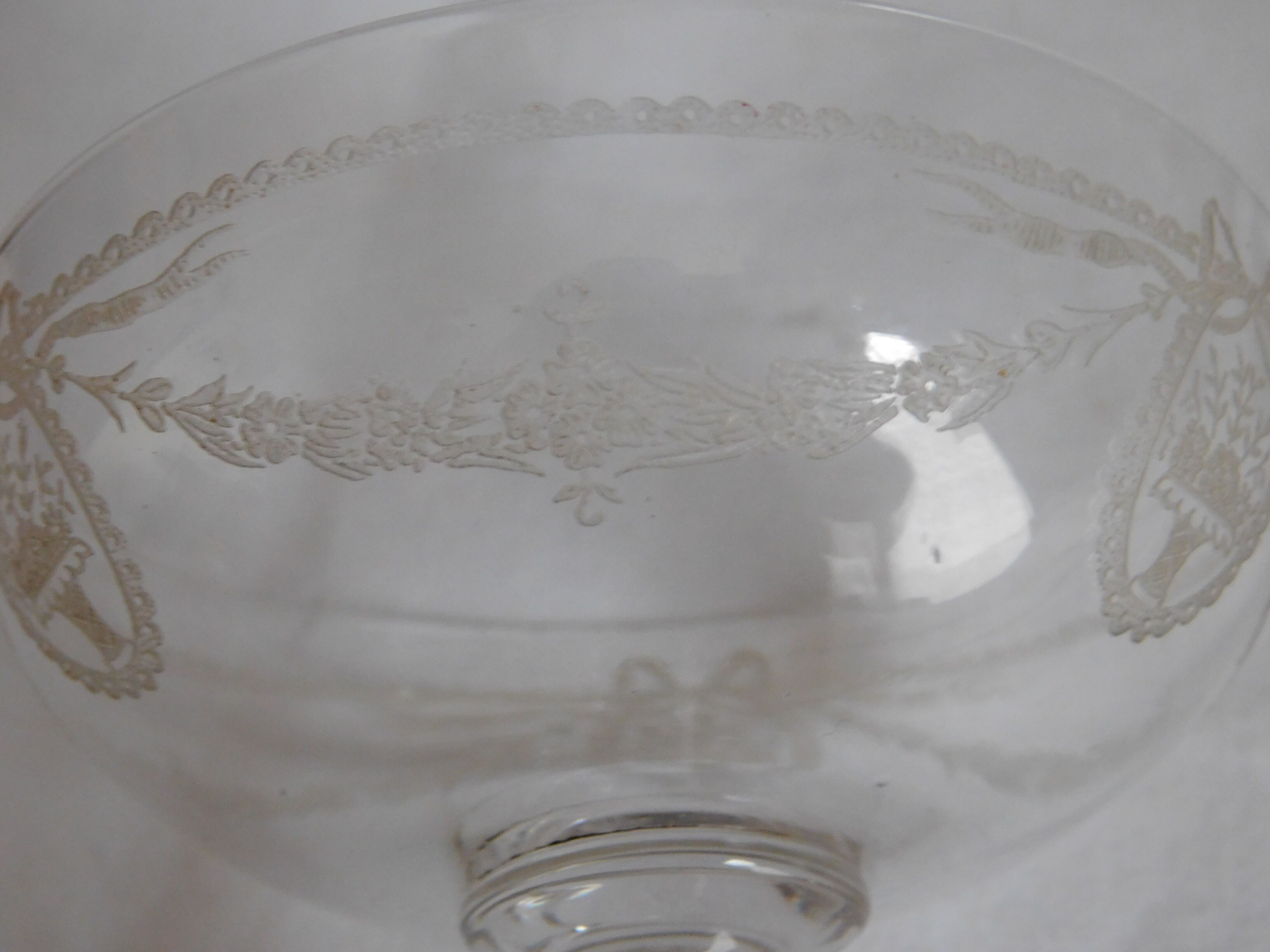 6 coupes à champagne Saint Louis  modèle Sapho cristal gravé