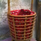 Rattan storage basket