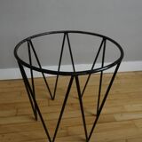 Side table with removable tray