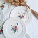 Vintage floral dessert plates
