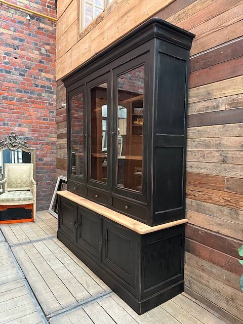 Two-piece cabinet in solid cherry wood