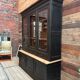 Two-piece cabinet in solid cherry wood