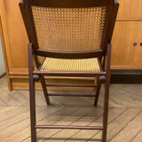 Chaise cannage pliante