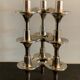 3 metal candlesticks 1970