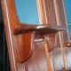 Entrance hall wardrobe in solid oak, pegged, circa 1940.