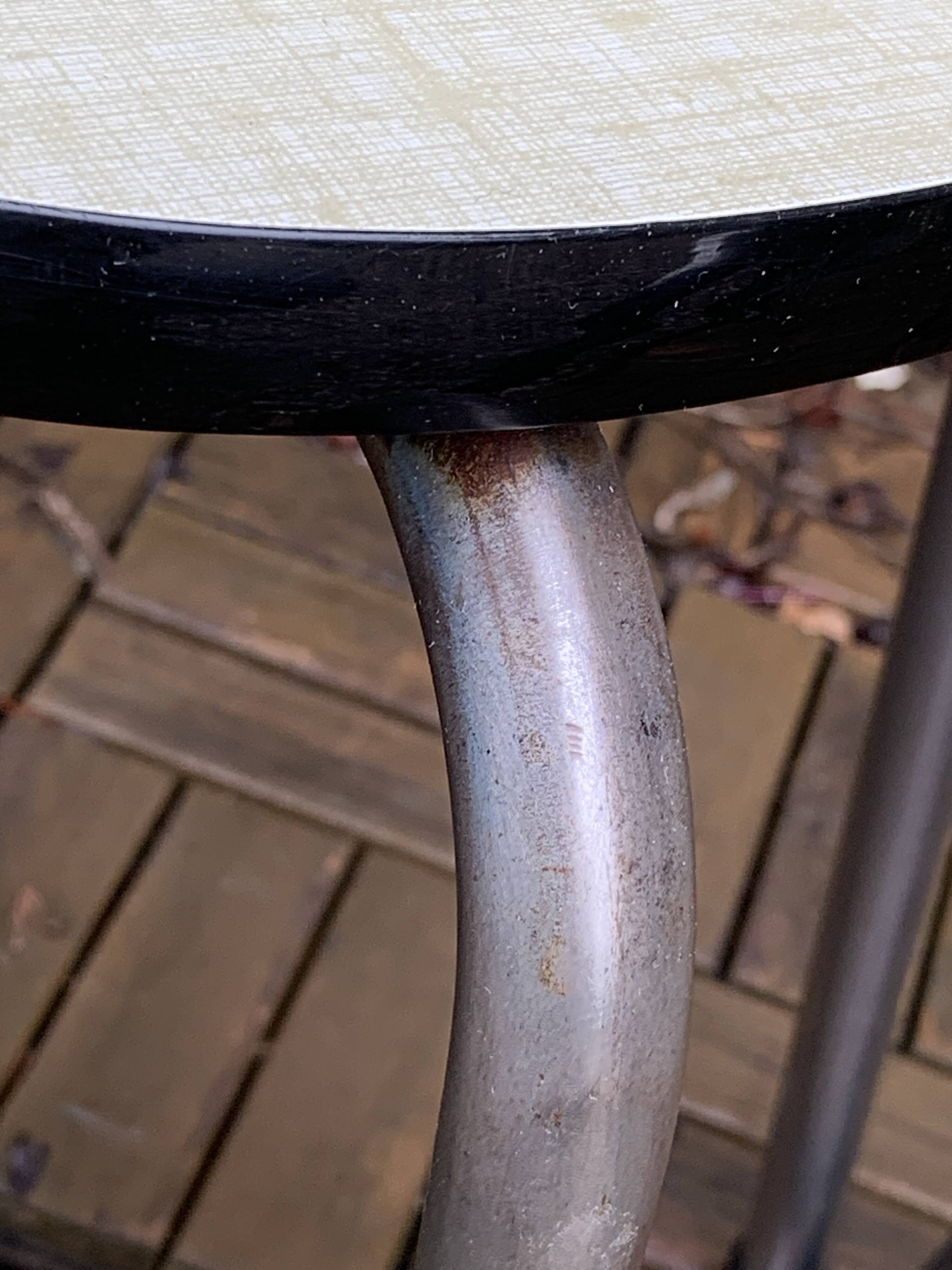 Vintage stackable stools Formica beige 1960