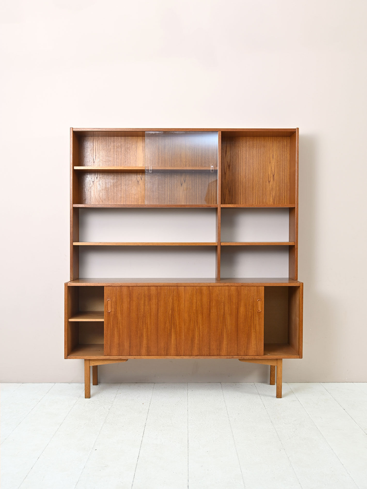Scandinavian vintage sideboard with display case
