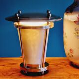 Lampe en laiton et porcelaine années 50