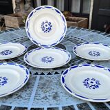 Lot  de 6 assiettes  plates Longwy