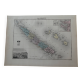 Old map of New Caledonia - 1895