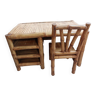 Bureau en bambou avec sa chaise