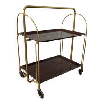 Vintage rosewood tea cart from Gerlinol, 1970s.