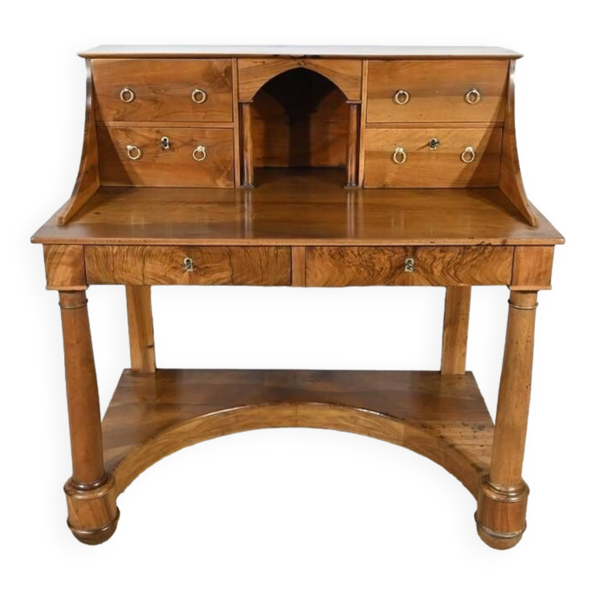 Rare Property Desk, in Walnut, Empire Period – Early 19th Century