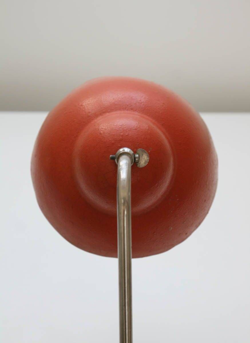 Lampe de table rouge des années 60 d'Inkop.