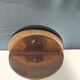 Fire screen / tempered and tinted glass fireplace screen in bronze/copper. 1970s