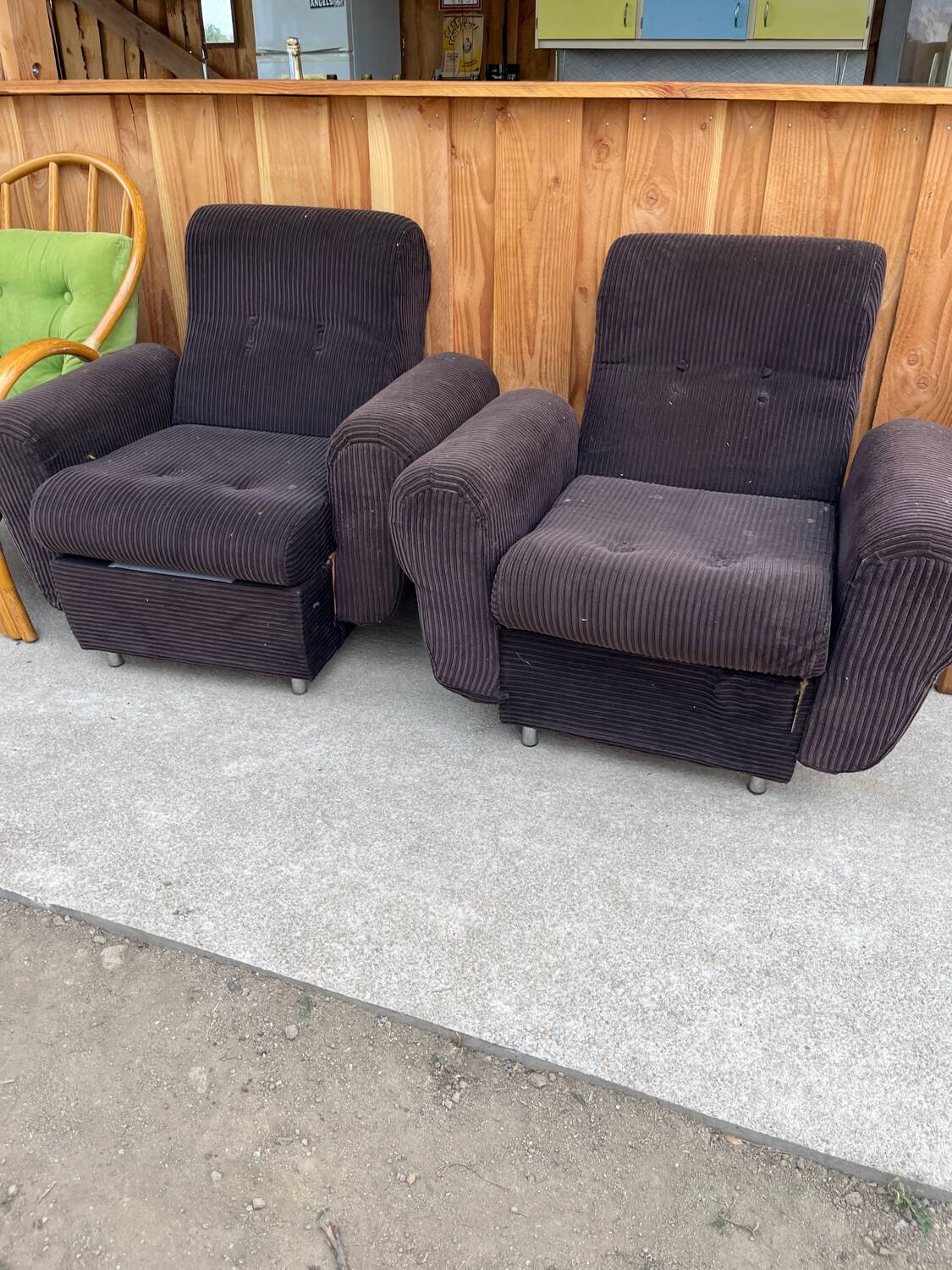 Fauteuils velours