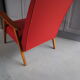 Fauteuil en skaï rouge années 60