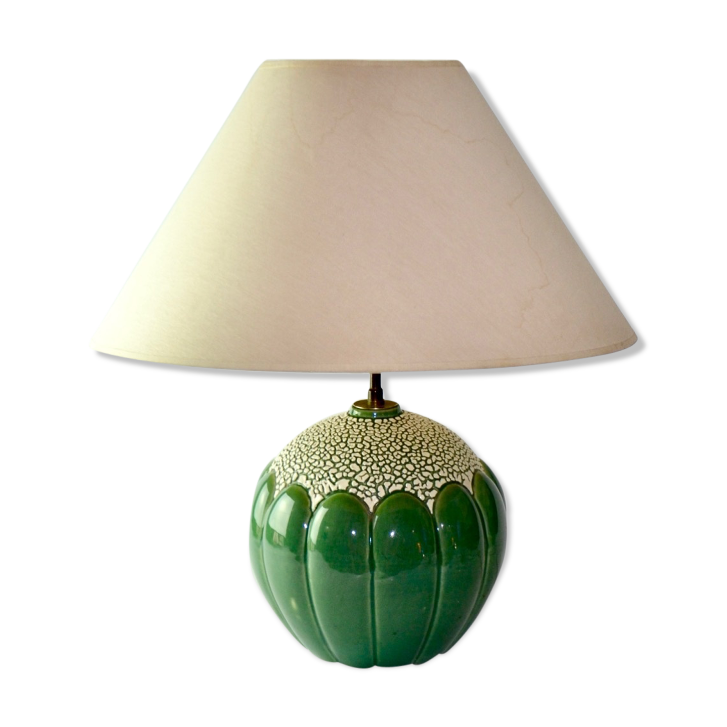 Pied de lampe boule art déco de Saint Clément 1930