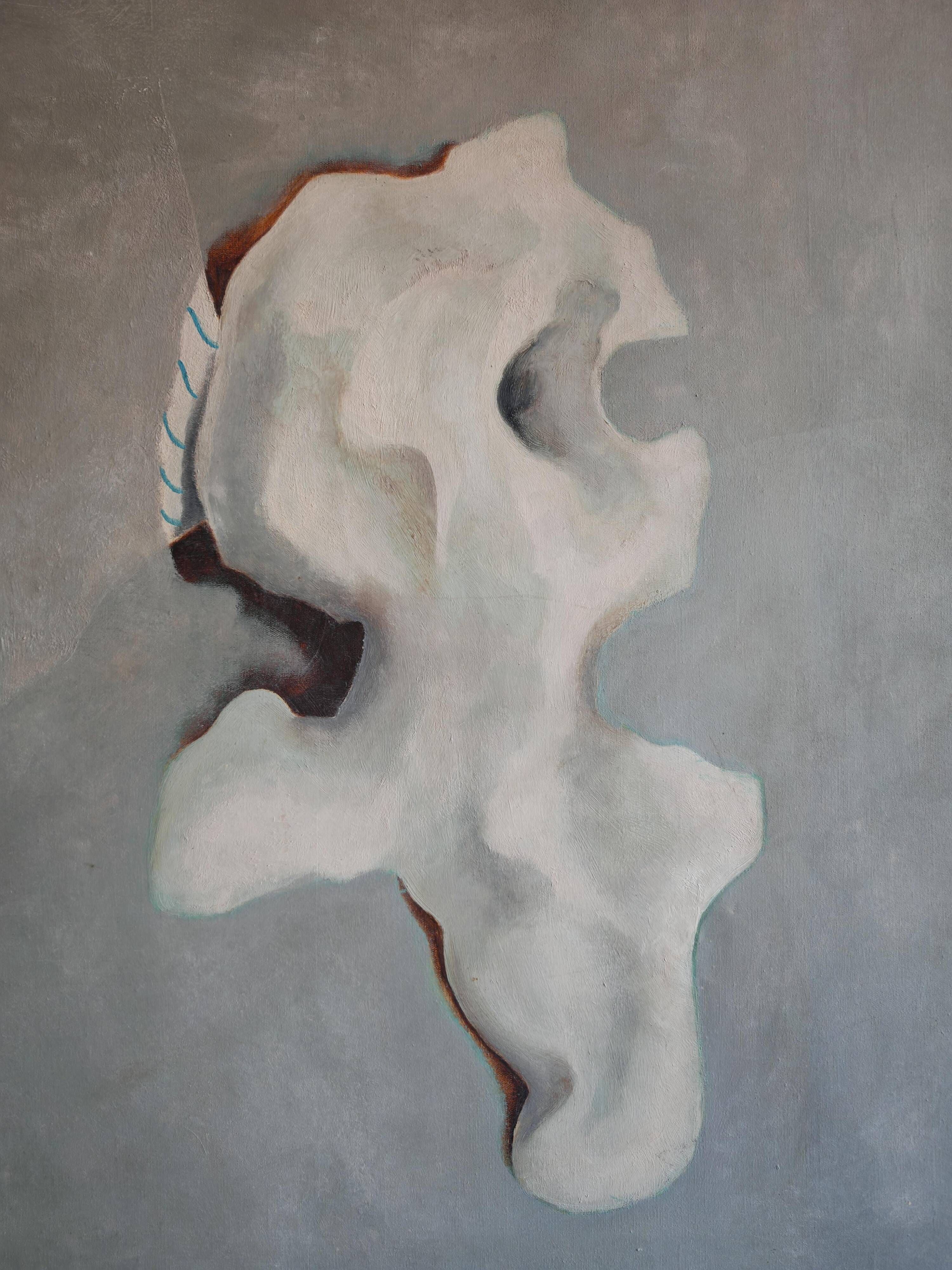 Abstract modernist oil painting by Zvonko Musulin 1974
